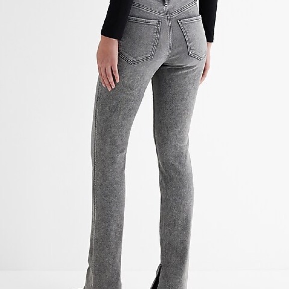 Express NWT Mid Rise Gray Skyscraper Jeans - Picture 2 of 6
